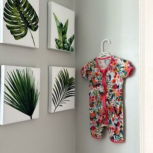 Floral bamboo shorty romper
